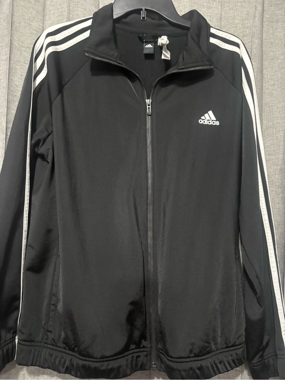 Adidas Men’s 3 Stripes Black Zip Up Jacket Size XL